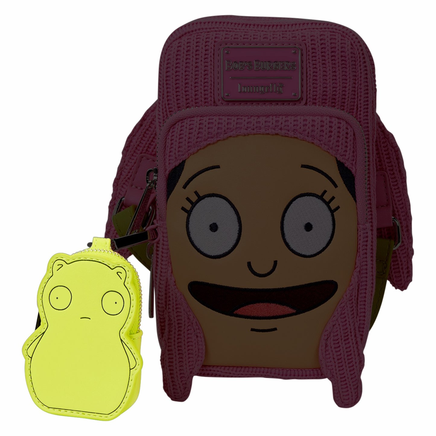 Loungefly Bob's Burgers Louise Cosplay Cell Phone Crossbody Bag with Glow Coin Bag