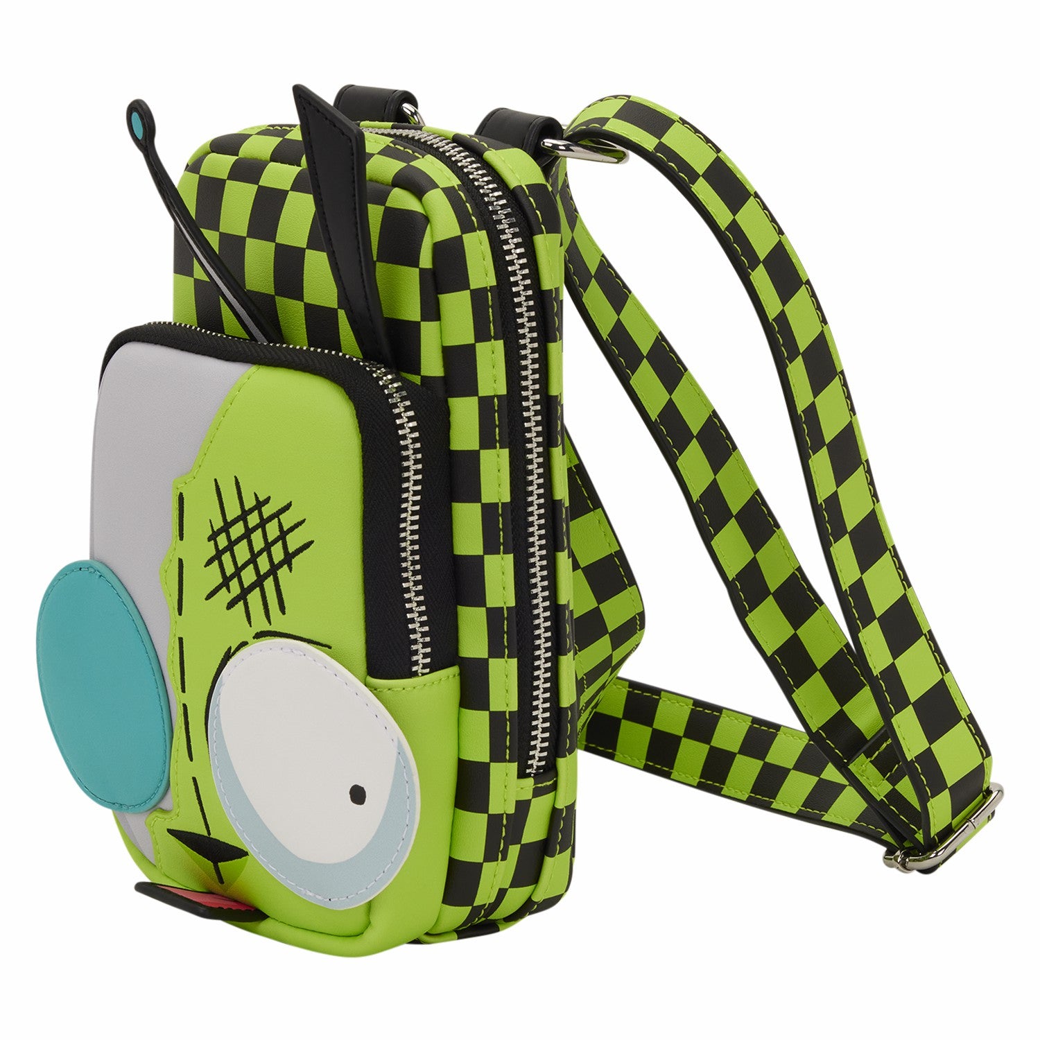 Loungefly Invader Zim Gir Cell Phone Crossbody Bag with Coin Bag