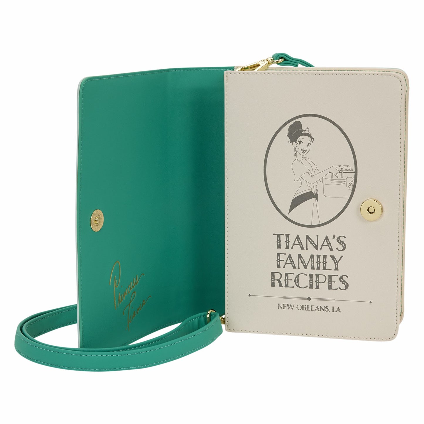 Loungefly The Princess and the Frog Tiana Recipe Book Crossbody Bag