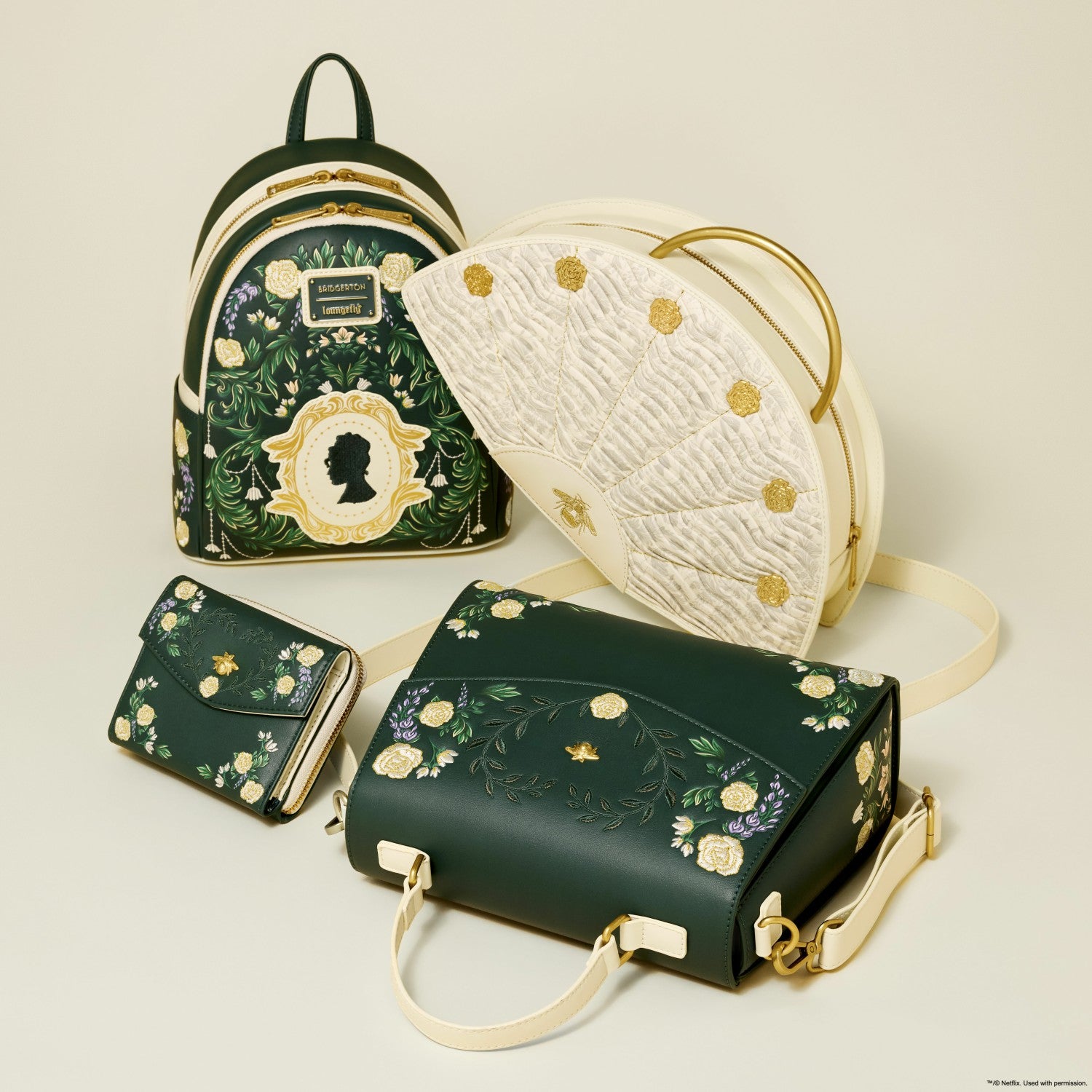 Loungefly Bridgerton Figural Fan Handbag