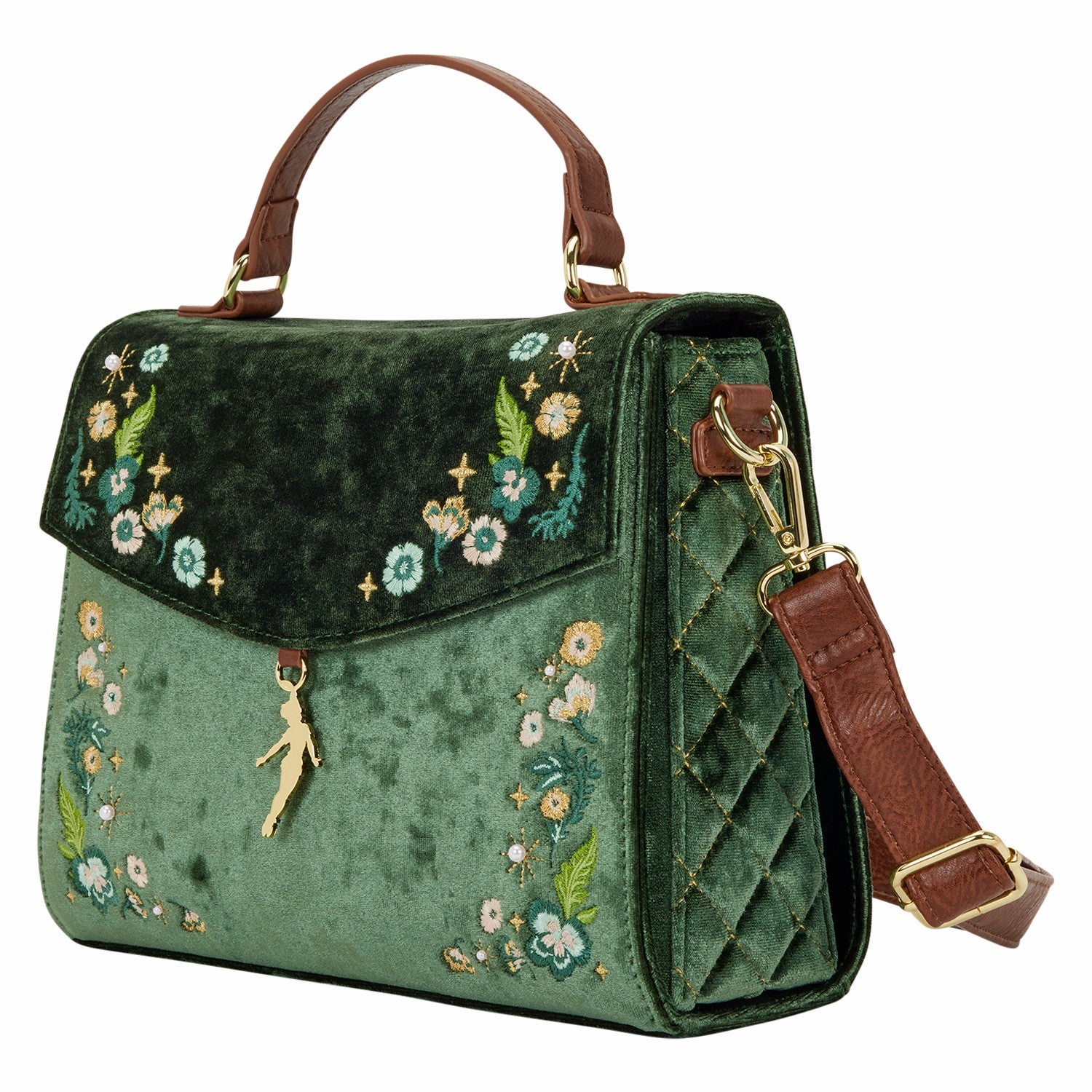 Loungefly Peter Pan Exclusive Quilted Texture Crossbody Bag