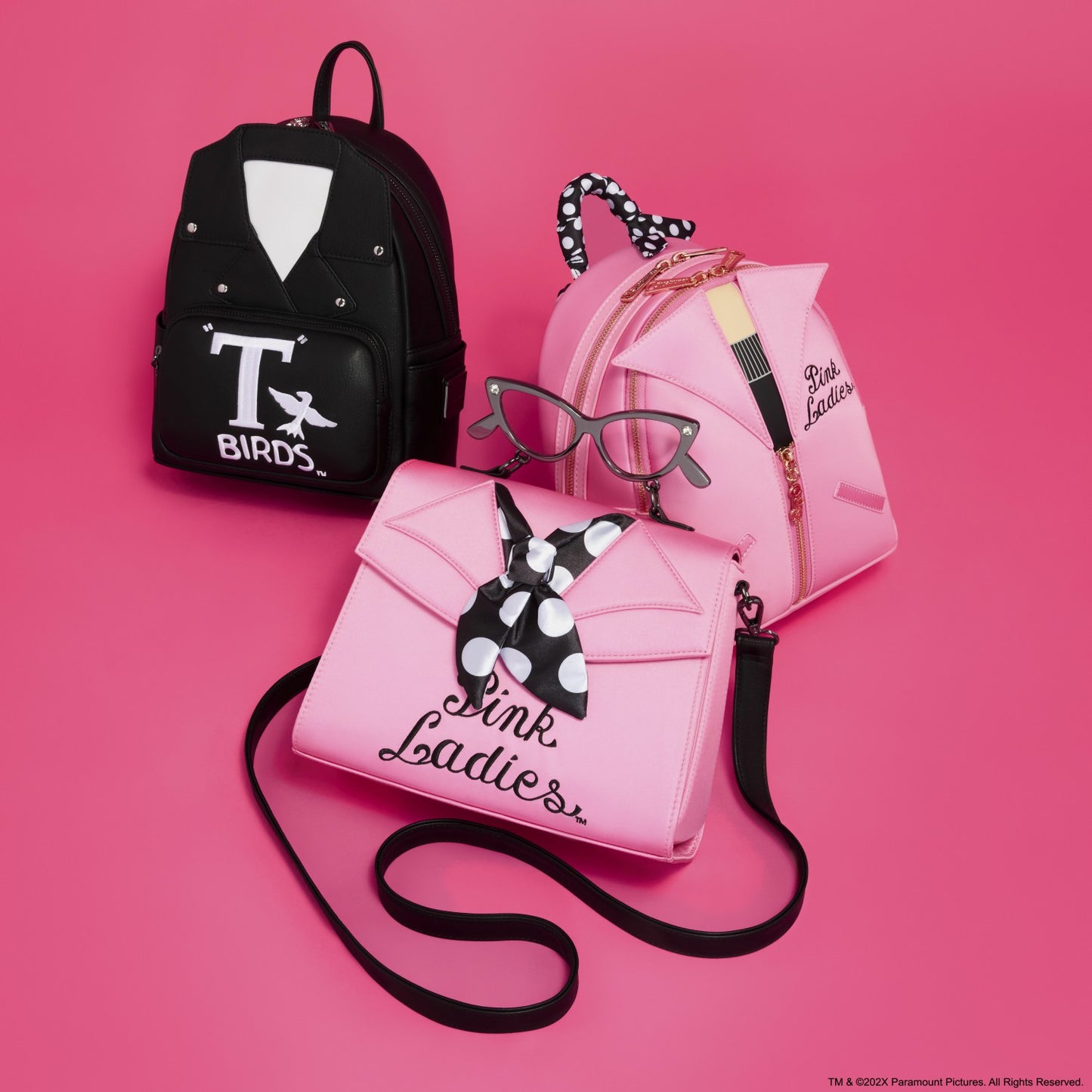 Loungefly Grease Pink Ladies Crossbody Bag