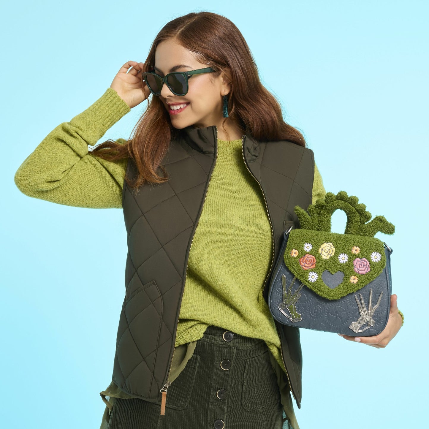 Loungefly Edward Scissorhands Sherpa Crossbody Bag