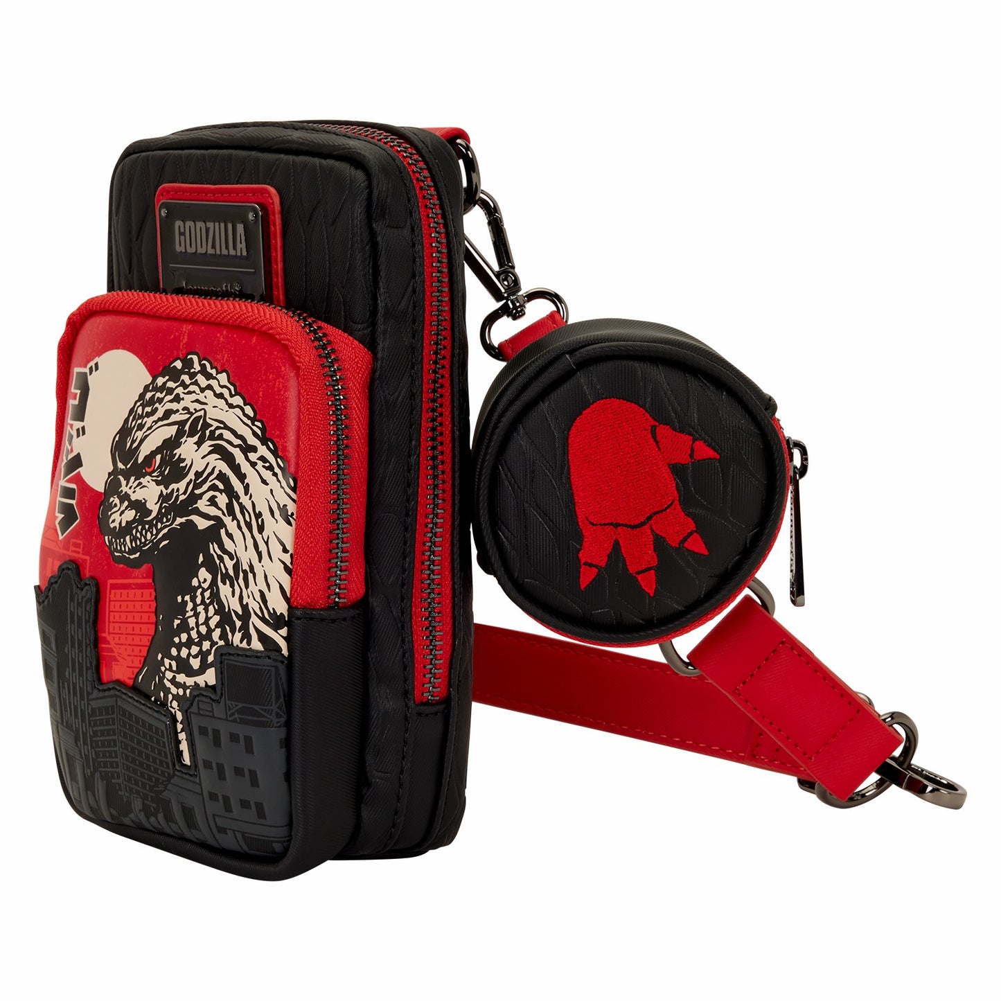Loungefly Godzilla Cell Phone Crossbody Bag with Coin Bag