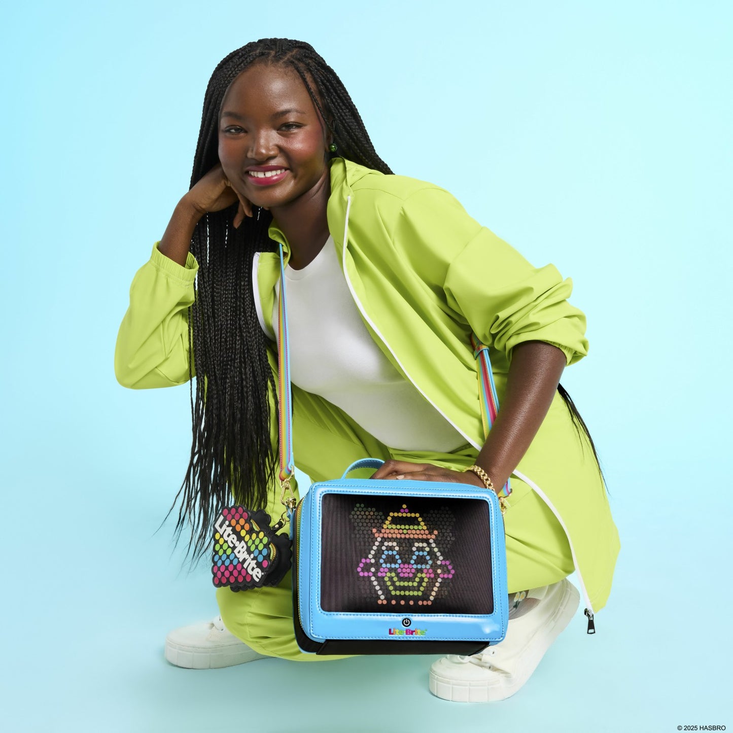 Loungefly Lite-Brite Lenticular Glow Crossbody Bag with Coin Bag