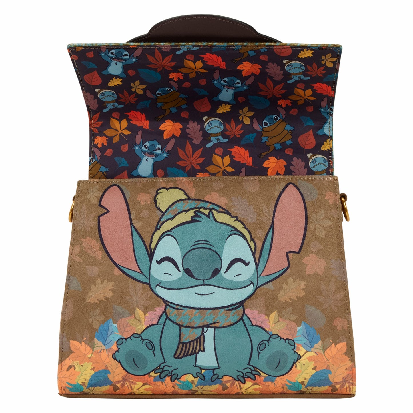 Loungefly Lilo & Stitch Exclusive Autumn Leaves Crossbody Bag