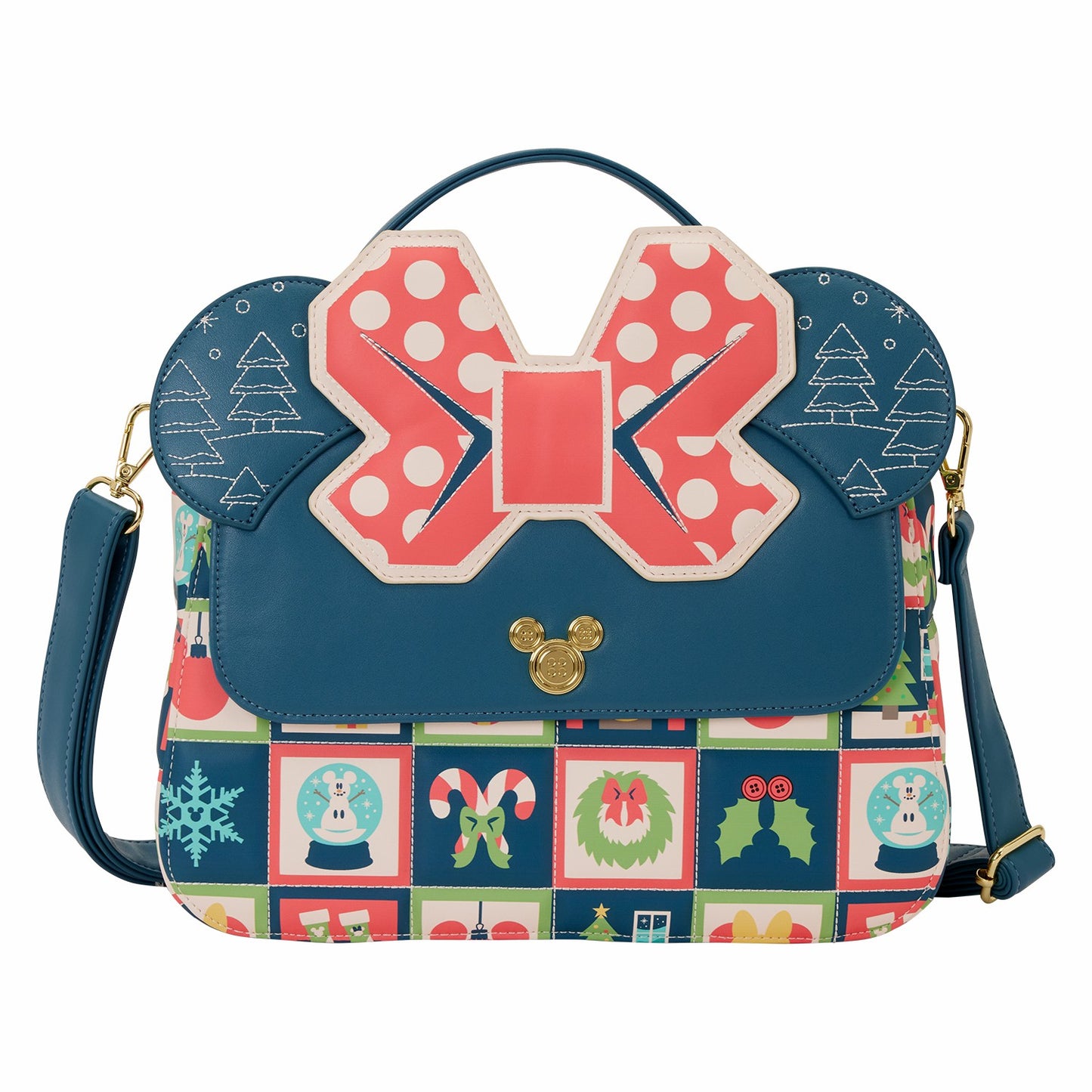 Loungefly Minnie Mouse Holiday Crossbody Bag