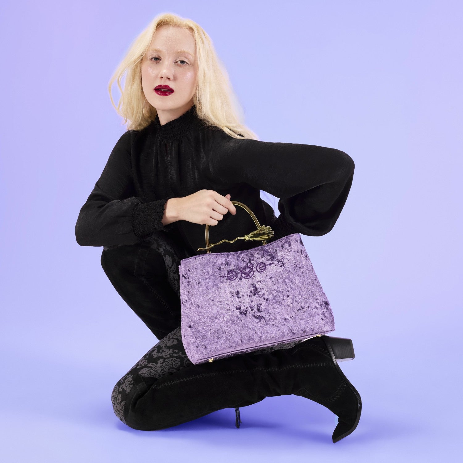 Loungefly Hocus Pocus Velvet Crossbody Bag