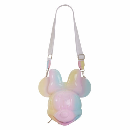 Loungefly Minnie Mouse Pastel Tie-Dye Molded Figural Crossbody Bag