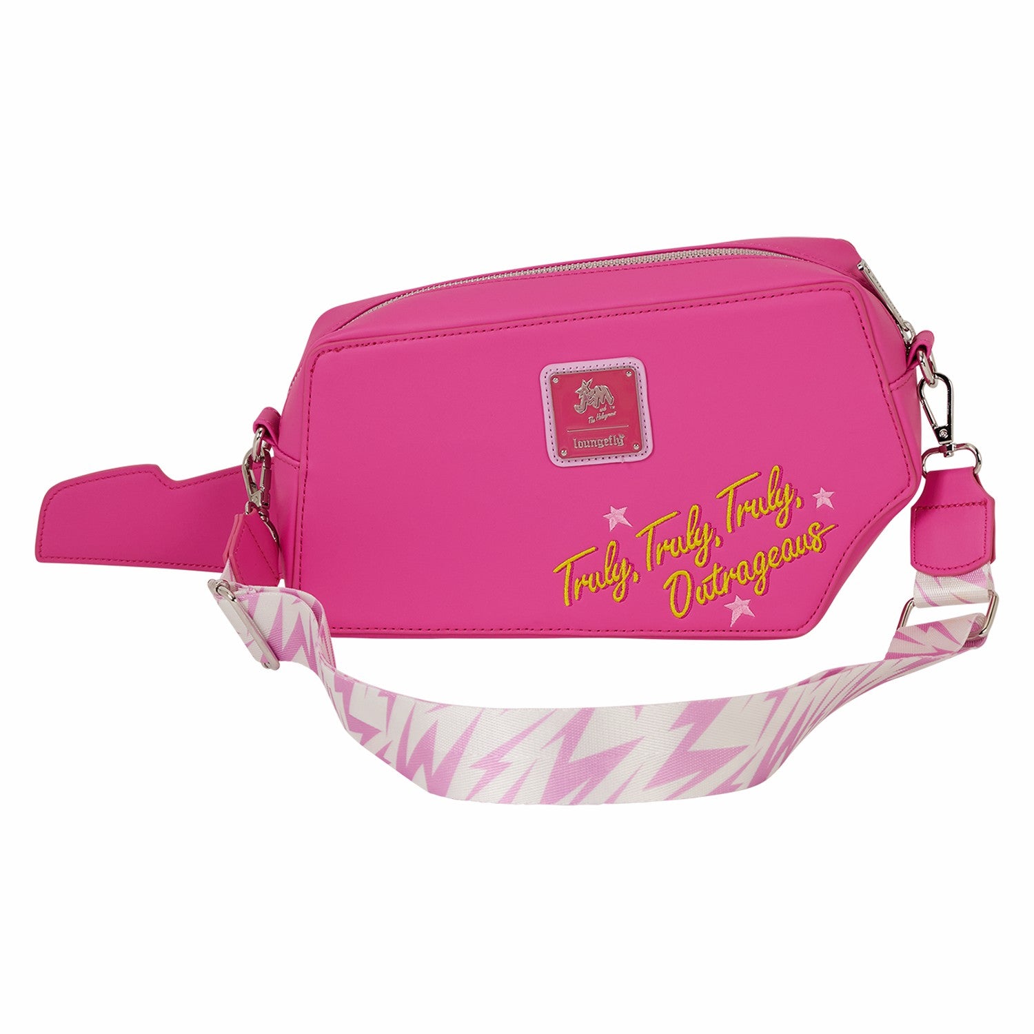 Loungefly Jem and the Holograms Figural Keytar Glow Crossbody Bag