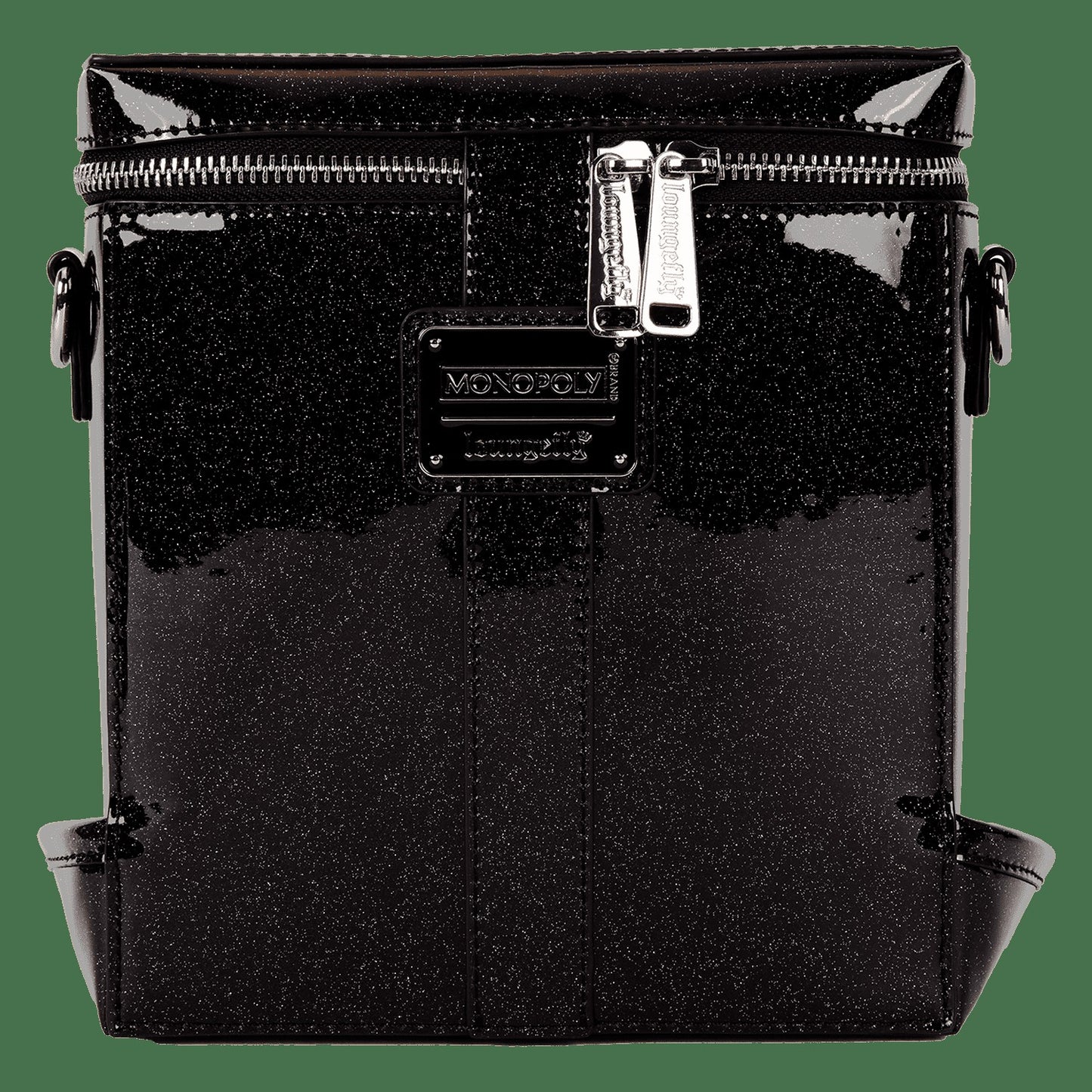 Loungefly Monopoly 90th Anniversary Top Hat Glitter Figural Crossbody Bag