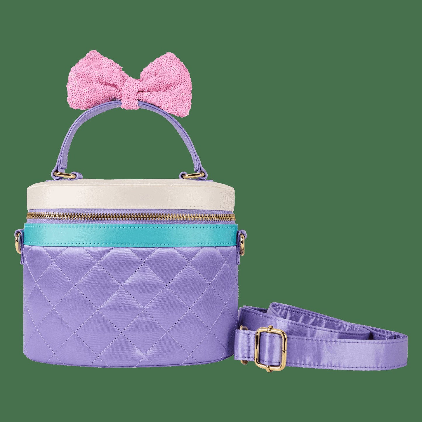 Loungefly Daisy Duck 85th Anniversary Sequin Quilted Crossbody Bag