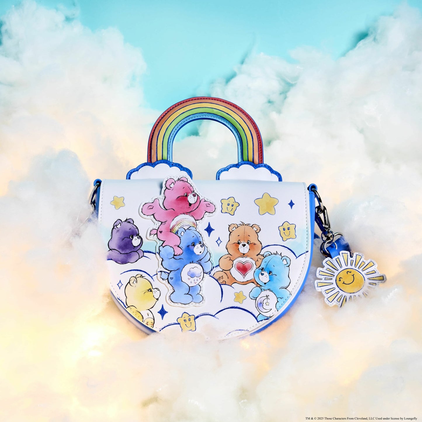 Loungefly Care Bears Care-A-Lot Rainbow Handle Crossbody Bag