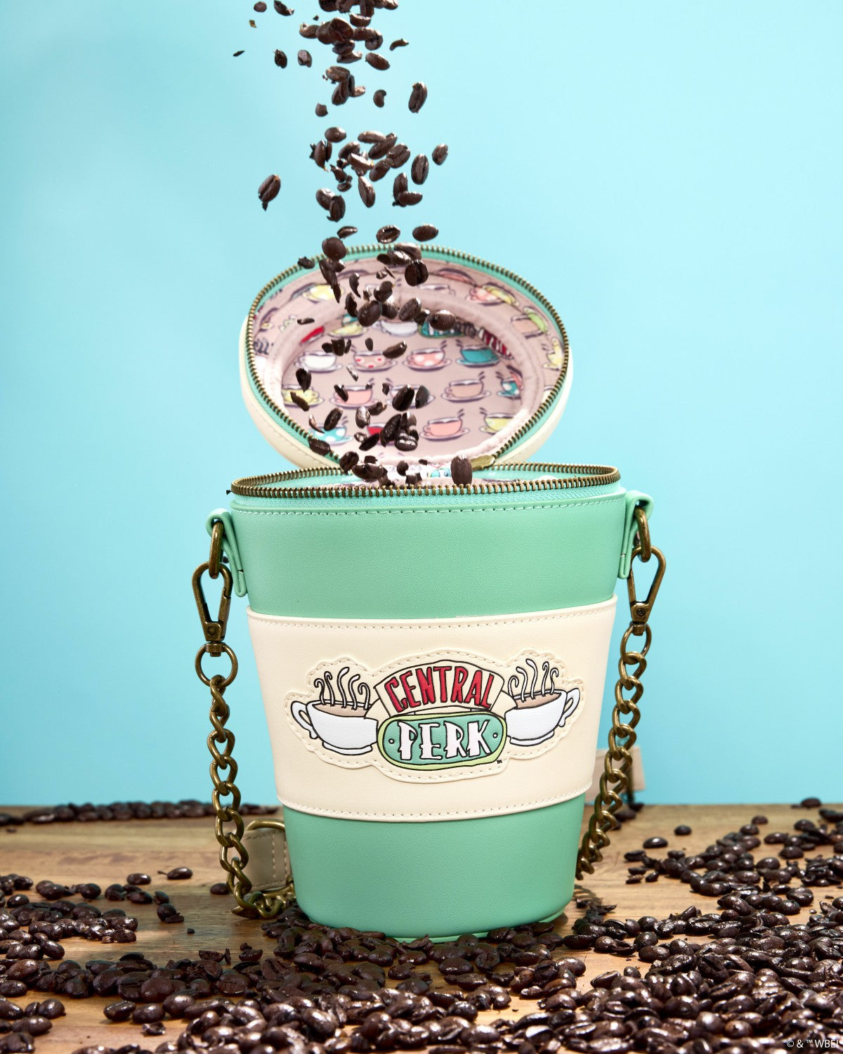 Loungefly Friends Central Perk To-Go Coffee Cup Figural Scented Crossbody Bag