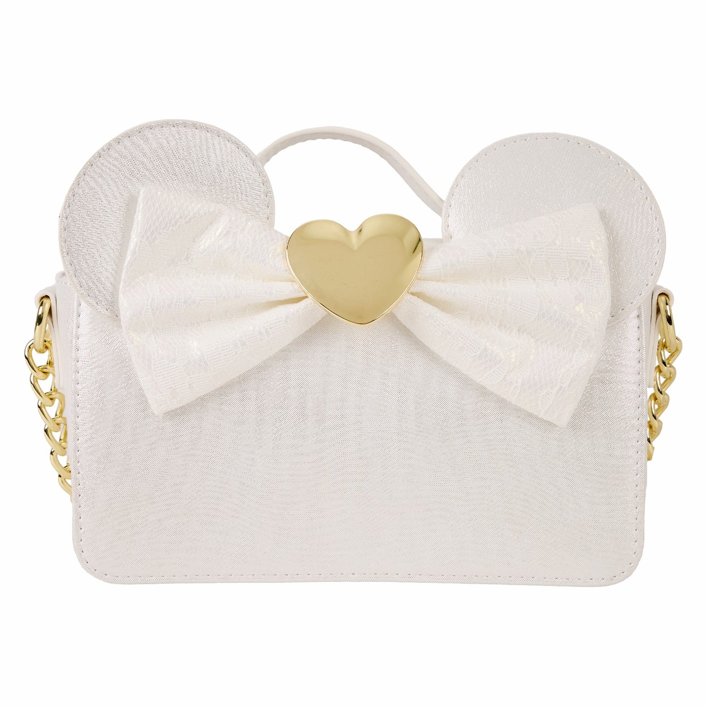 Loungefly Minnie Mouse Iridescent Lace Wedding Crossbody Bag