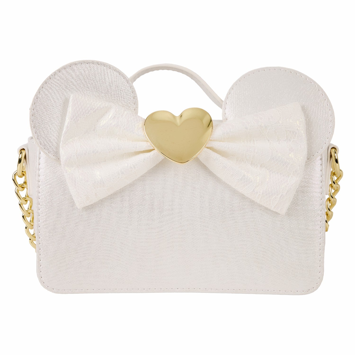 Loungefly Minnie Mouse Iridescent Lace Wedding Crossbody Bag