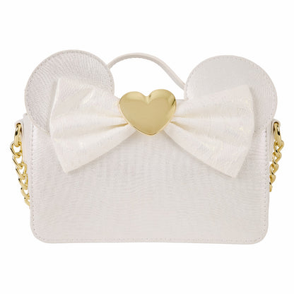 Loungefly Minnie Mouse Iridescent Lace Wedding Crossbody Bag
