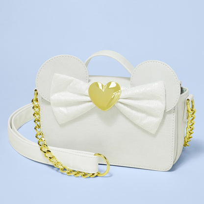Loungefly Minnie Mouse Iridescent Lace Wedding Crossbody Bag