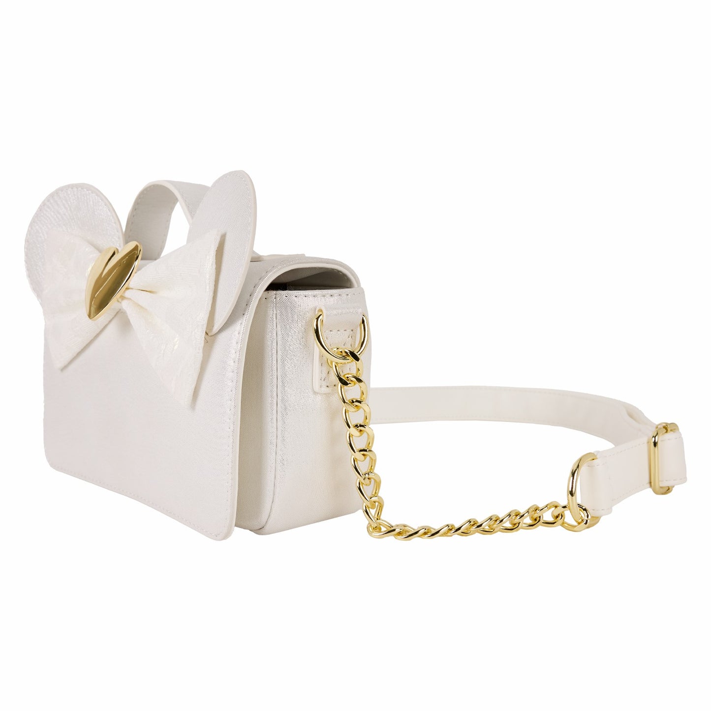 Loungefly Minnie Mouse Iridescent Lace Wedding Crossbody Bag