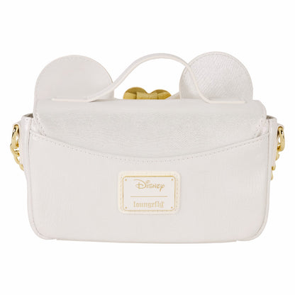 Loungefly Minnie Mouse Iridescent Lace Wedding Crossbody Bag