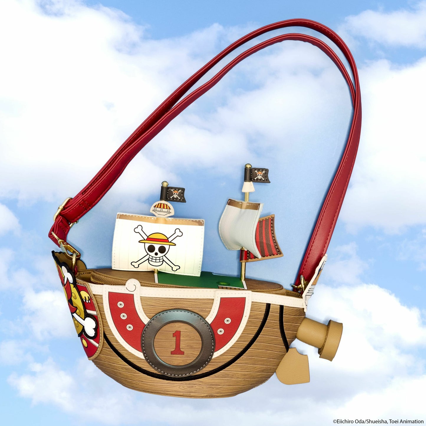 Loungefly One Piece Thousand Sunny Ship Figural Crossbody Bag