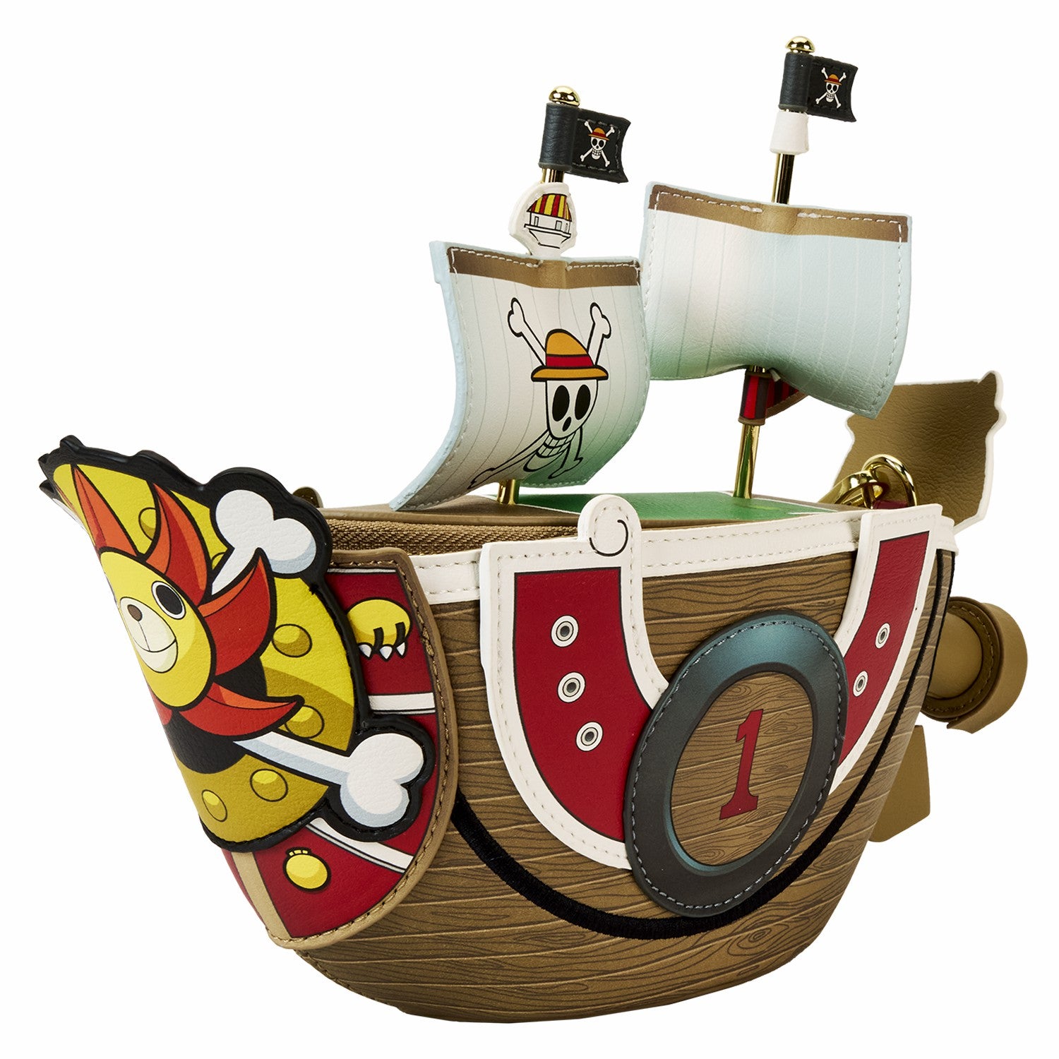 Loungefly One Piece Thousand Sunny Ship Figural Crossbody Bag