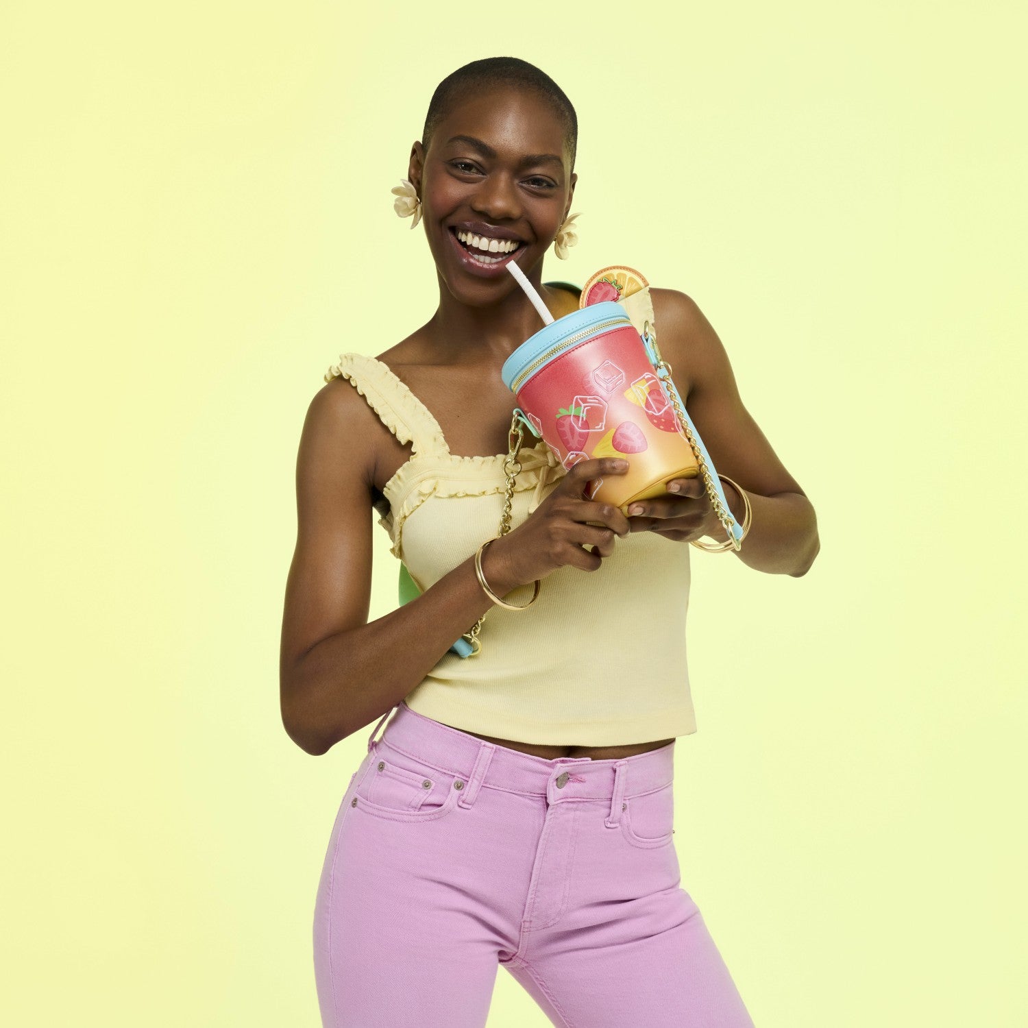 Loungefly Loungefly Tropical Drink Figural Crossbody Bag