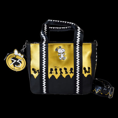 Loungefly Peanuts 75th Anniversary Snoopy & Gang Tote Crossbody Bag With Coin Bag