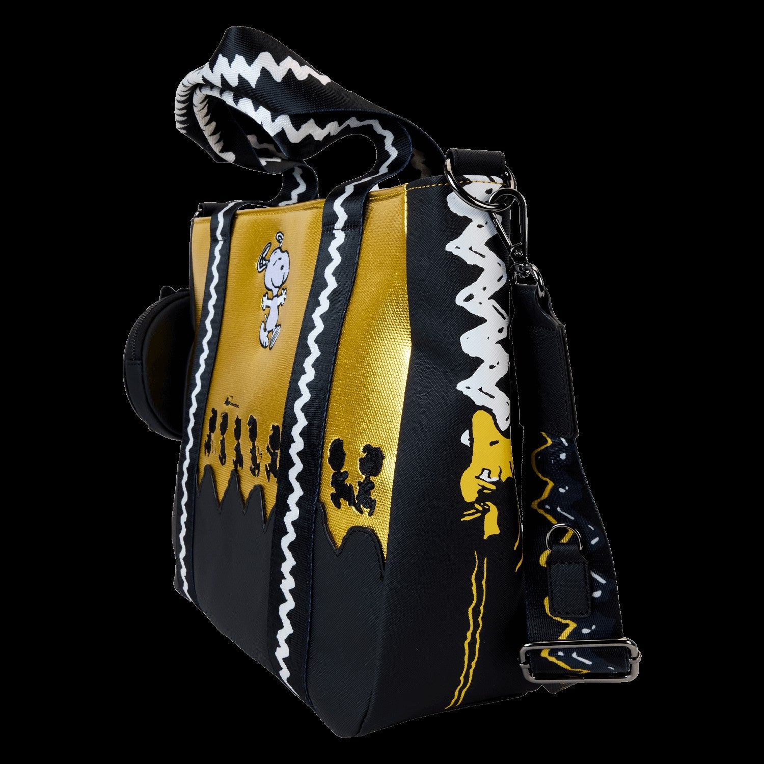 Loungefly Peanuts 75th Anniversary Snoopy & Gang Tote Crossbody Bag With Coin Bag