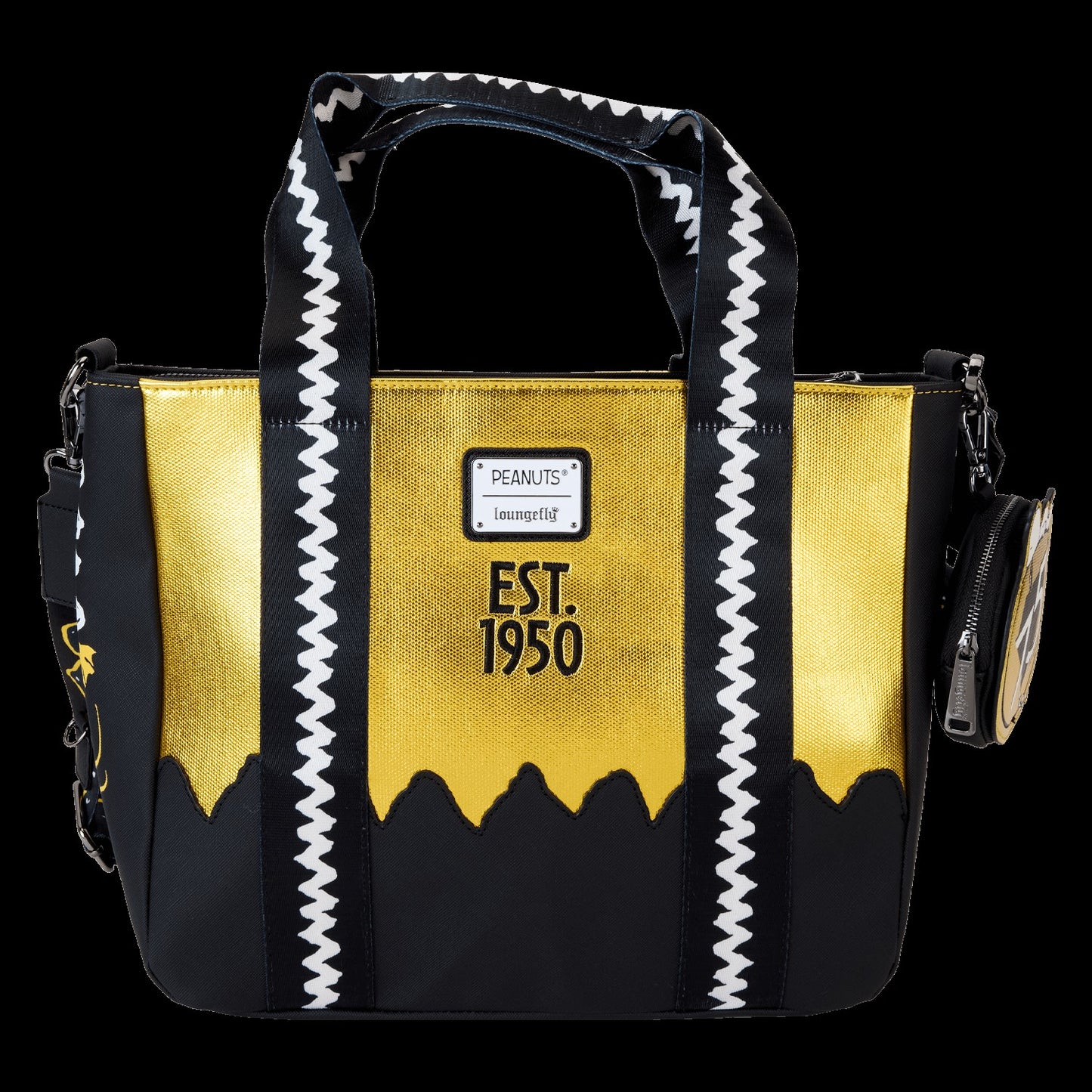 Loungefly Peanuts 75th Anniversary Snoopy & Gang Tote Crossbody Bag With Coin Bag