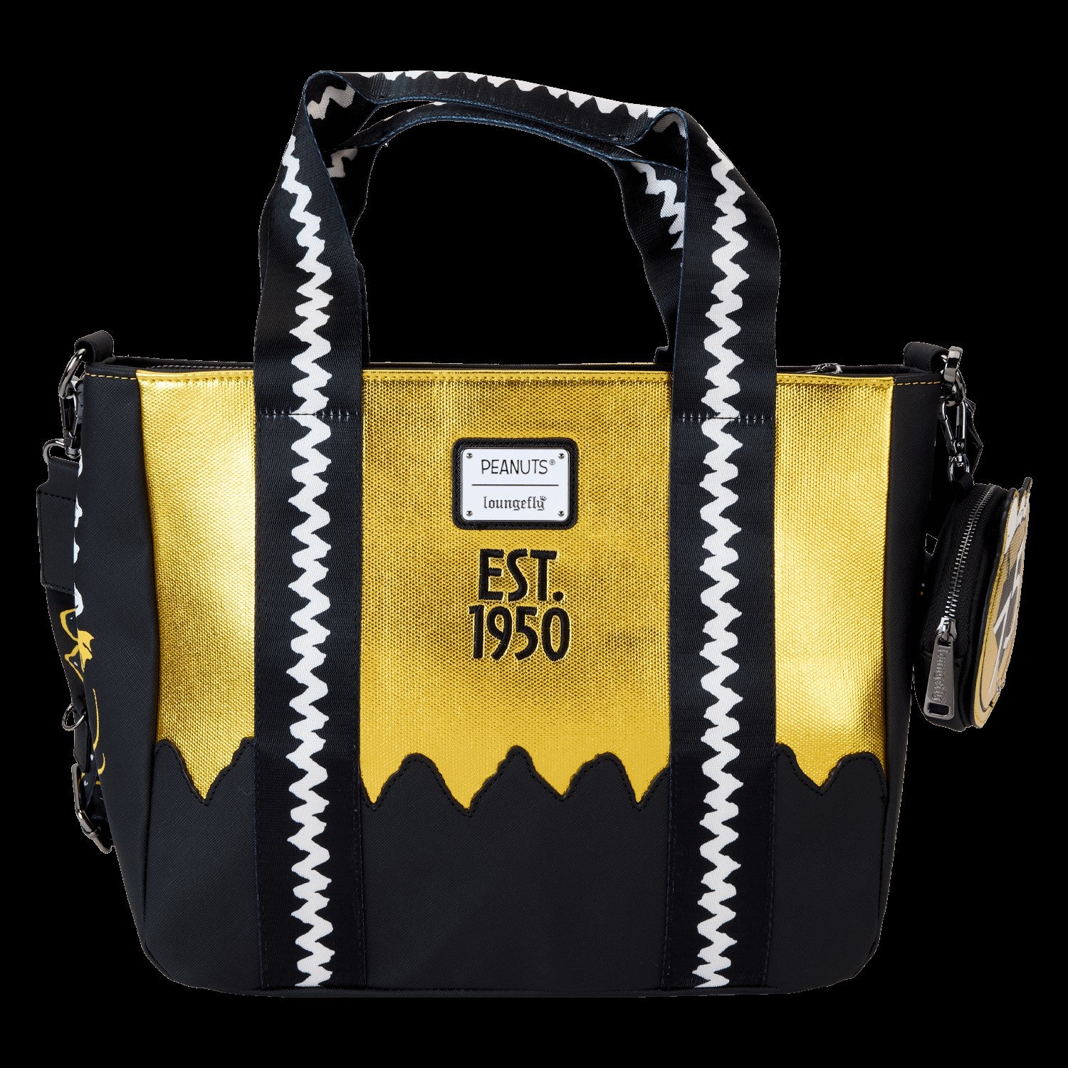 Loungefly Peanuts 75th Anniversary Snoopy & Gang Tote Crossbody Bag With Coin Bag