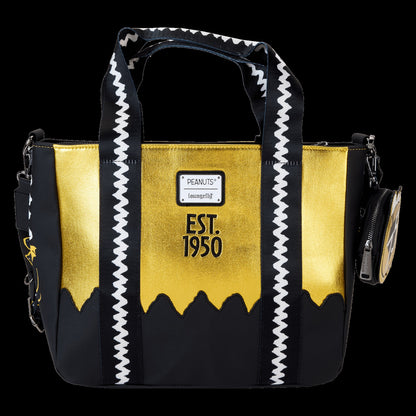 Loungefly Peanuts 75th Anniversary Snoopy & Gang Tote Crossbody Bag With Coin Bag
