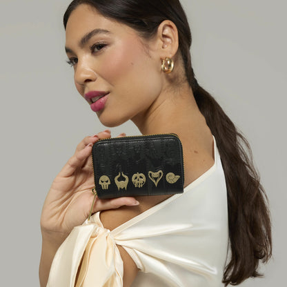 Loungefly Disney Villains Exclusive Black & Gold Zip Around Wallet