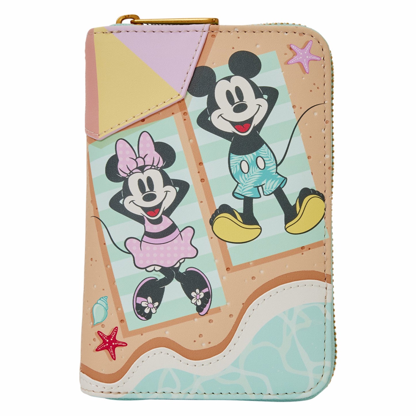 Loungefly Mickey & Minnie Beach Fun Zip Around Wallet