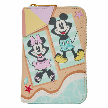 Loungefly Mickey & Minnie Beach Fun Zip Around Wallet