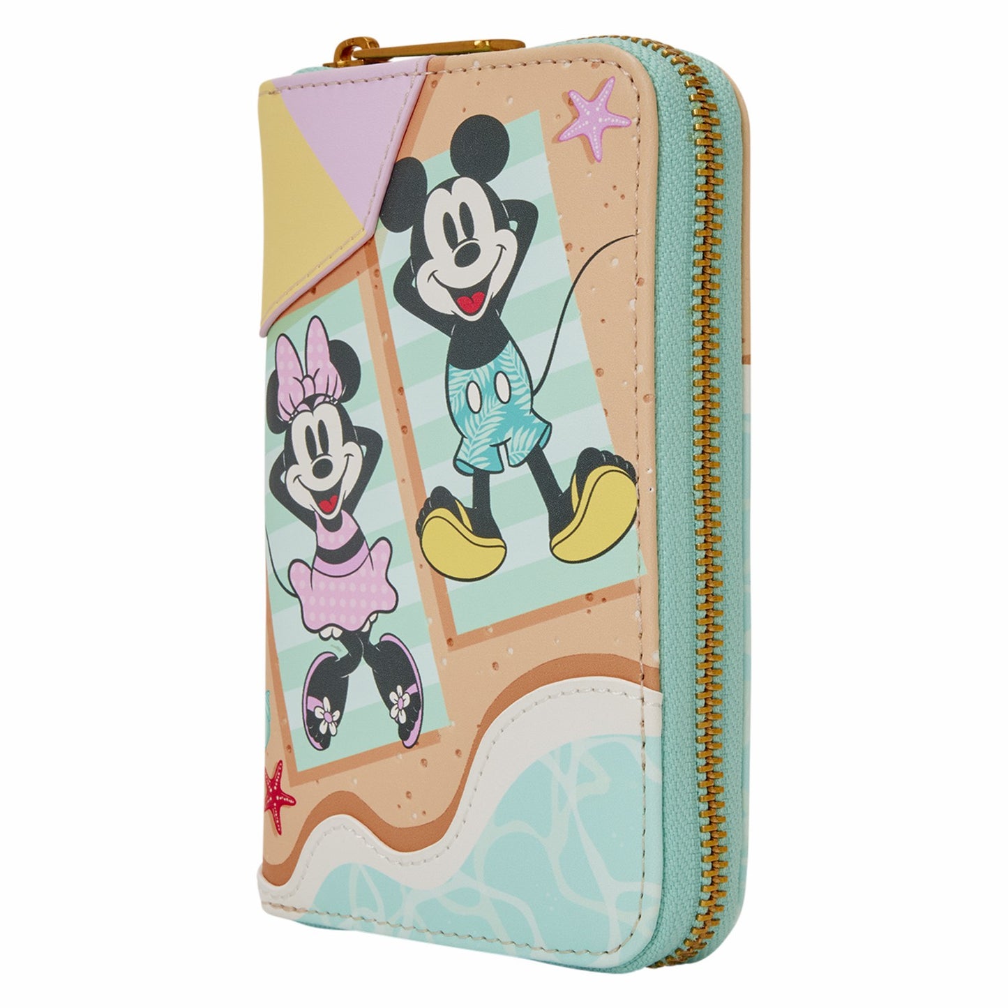 Loungefly Mickey & Minnie Beach Fun Zip Around Wallet