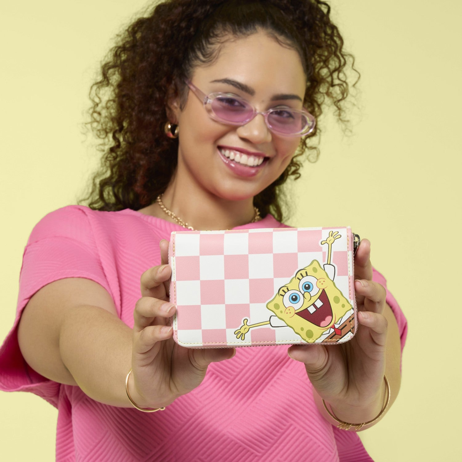 Loungefly SpongeBob SquarePants & Patrick Star Checkered Zip Around Wallet