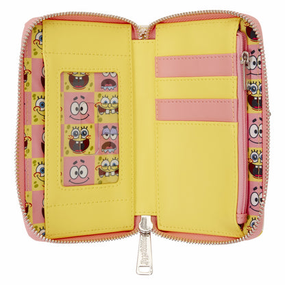 Loungefly SpongeBob SquarePants & Patrick Star Checkered Zip Around Wallet