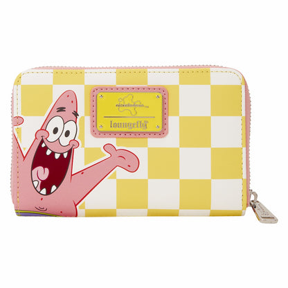 Loungefly SpongeBob SquarePants & Patrick Star Checkered Zip Around Wallet