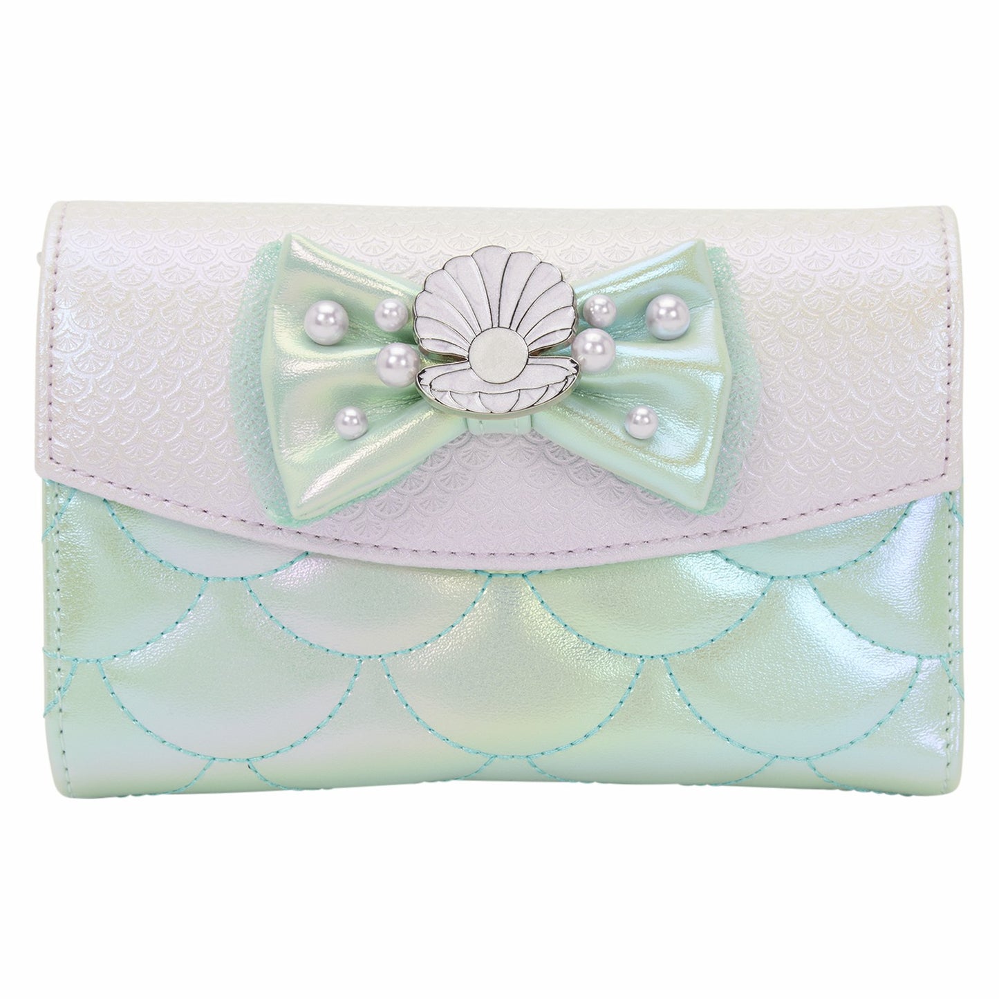 Loungefly The Little Mermaid Iridescent Pearl Flap Wallet