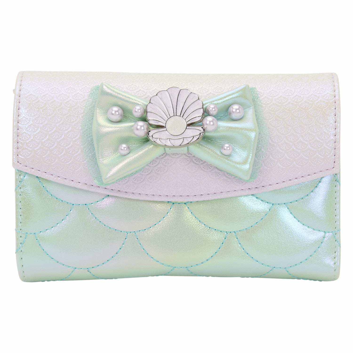Loungefly The Little Mermaid Iridescent Pearl Flap Wallet