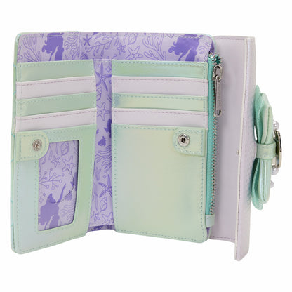Loungefly The Little Mermaid Iridescent Pearl Flap Wallet