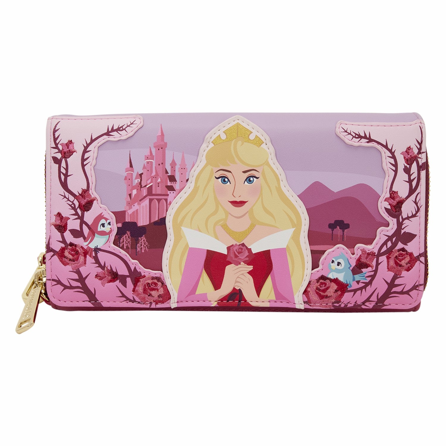 Loungefly Sleeping Beauty Exclusive Princess Aurora Roses Wristlet Wallet