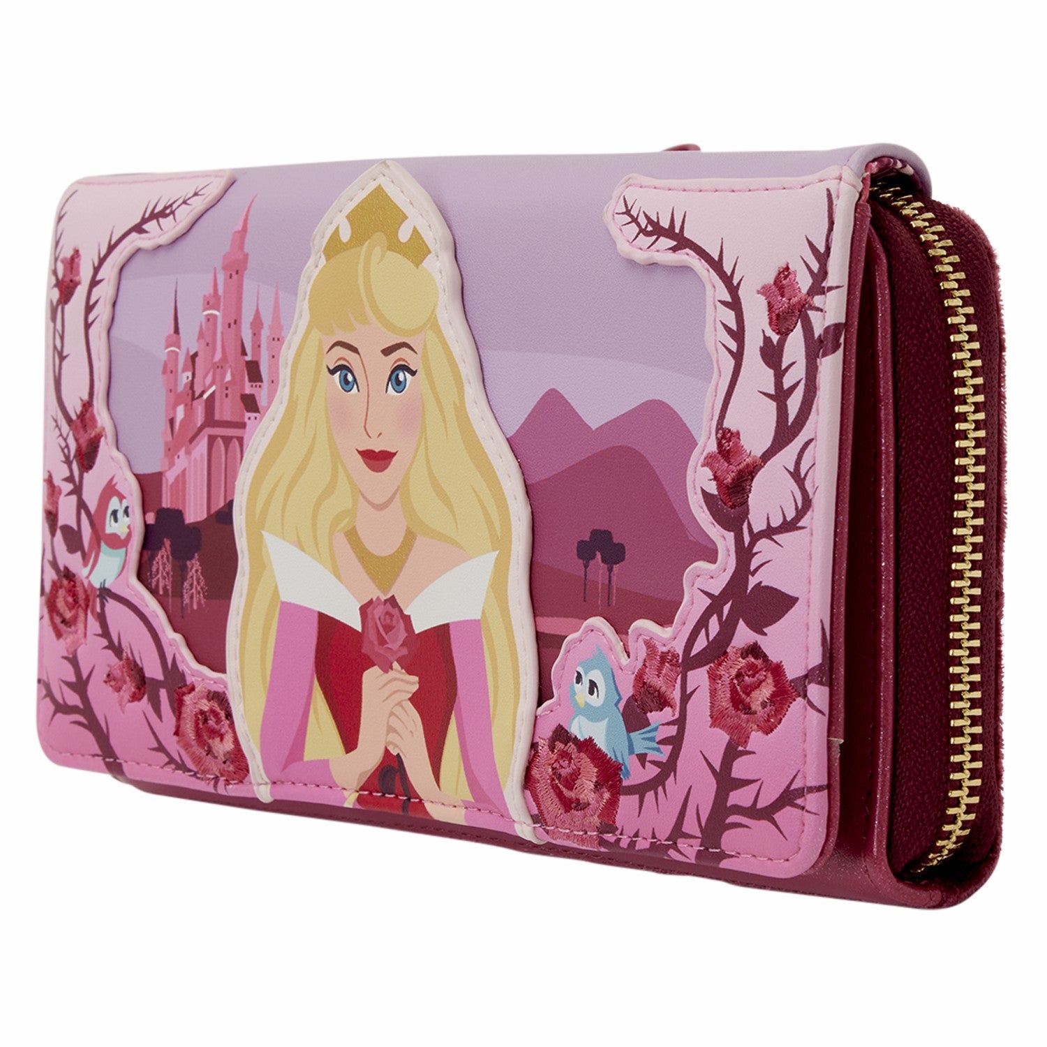 Loungefly Sleeping Beauty Exclusive Princess Aurora Roses Wristlet Wallet