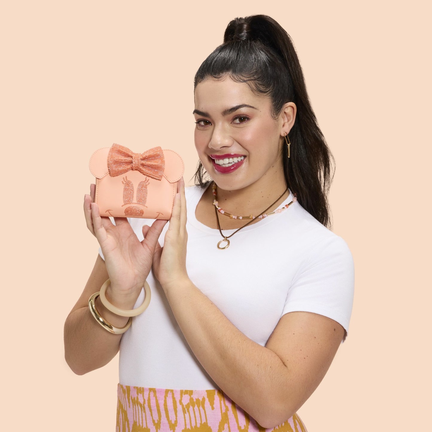 Loungefly Minnie Mouse Exclusive Coral Zip Around Wallet