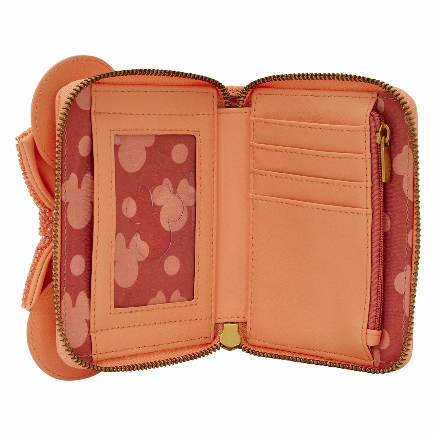 Loungefly Minnie Mouse Exclusive Coral Zip Around Wallet