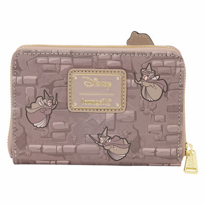 Loungefly Sleeping Beauty & Maleficent Spinning Wheel Zip Around Wallet