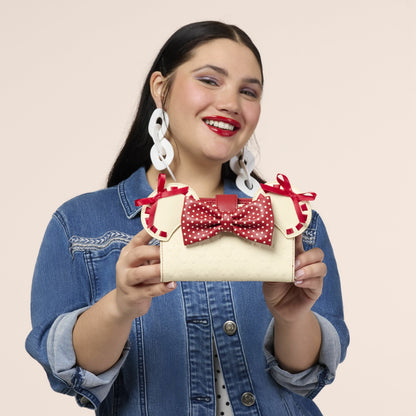 Loungefly Minnie Mouse Rocks the Dots Coquette Flap Wallet