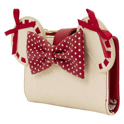 Loungefly Minnie Mouse Rocks the Dots Coquette Flap Wallet