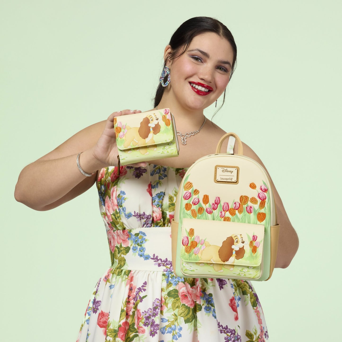 Loungefly Lady and the Tramp Pastel Tulip Trifold Wallet